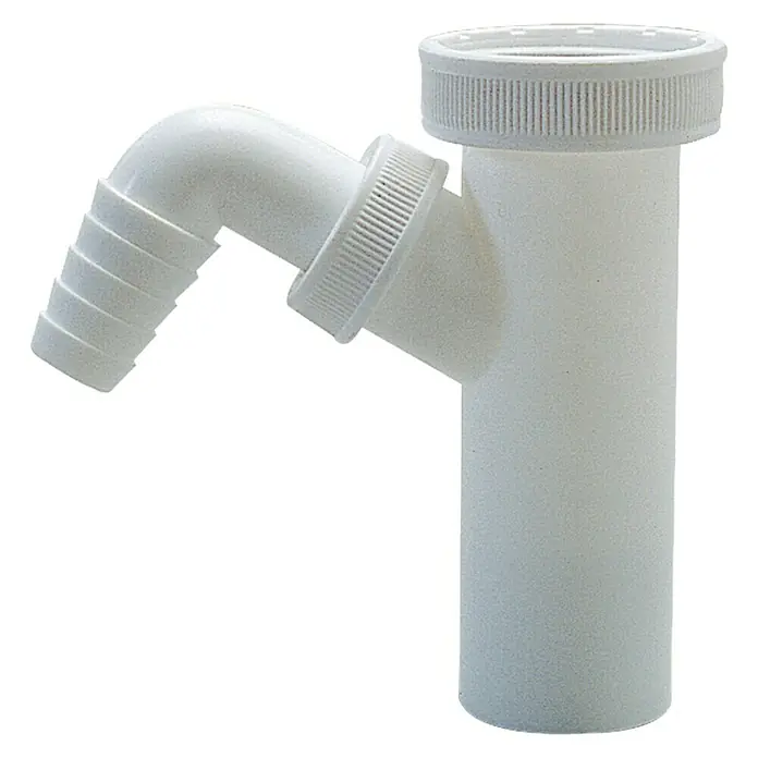Racor de vaciado para lavadora - Diámetro: 40 mm, Polipropileno