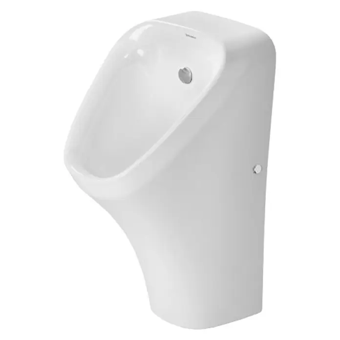 Duravit DuraStyle Urinal - Ohne Spülrand, Mit antibakterieller Glasur, Zulauf: Hinten, Absaugspülung, Farbe: Weiß, Ohne Zielobjekt - Vorderansicht