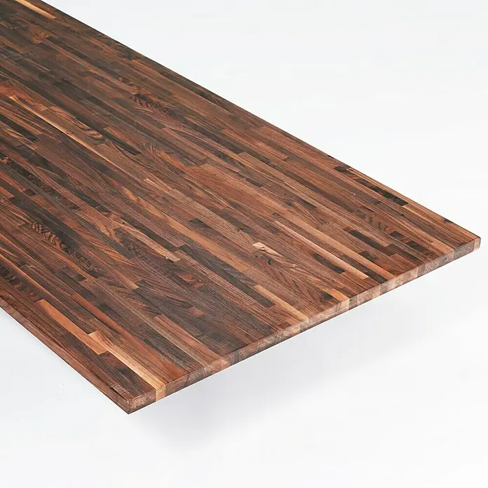 Exclusivholz Massivholzplatte - Walnuss, 260 x 80 x 2,6 cm - Vorderansicht