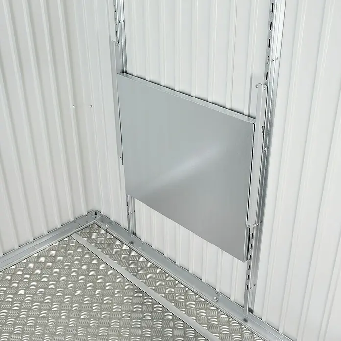 Biohort Klapptisch - Passend für: Biohort Gerätehäuser, Biohort Geräteschrank, 0,58 x 0,69 m - Rechte Seitenansicht