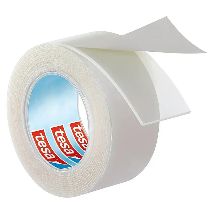 Tesa Montageband - Geeignet für: Glas, Belastbarkeit: 20 kg/m, 1,5 m x 19 mm - Detailaufnahme