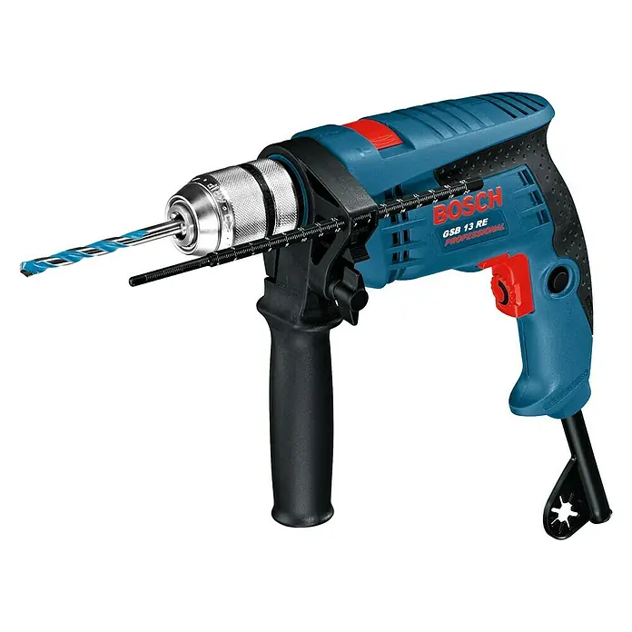 Bosch Professional Schlagbohrmaschine GSB 13 RE - 600 W, Leerlaufdrehzahl: 0 U/min - 2.800 U/min - Linke Seitenansicht
