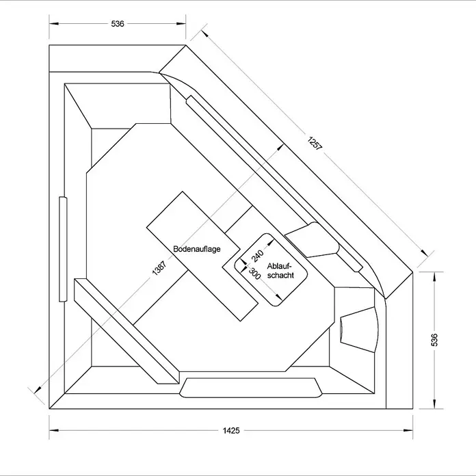 Ottofond Badewannenträger Tampa - Passend für: Ottofond Eckbadewanne Tampa 135 x 135 cm