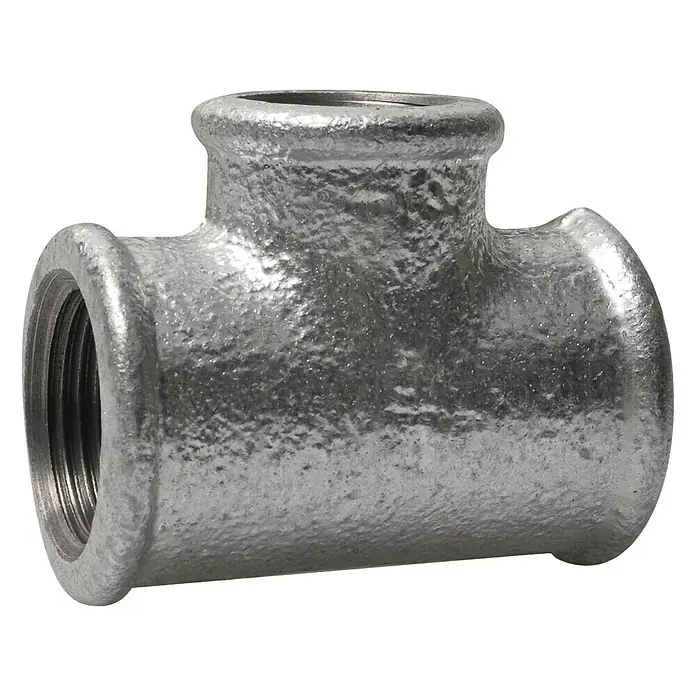 T-element - ¾″/½″, Pocinčano - Pogled sprijeda