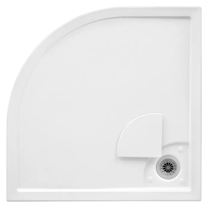 Ottofond Duschwanne Plano-VK - 90 x 90 x 2 cm, Sanitäracryl, Weiß - Ansicht von oben