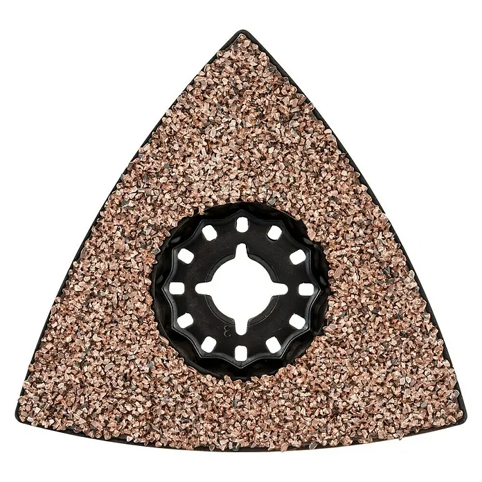 Craftomat Delta-Schleifplatte AVZ 78 RT - Hartmetallbestreuung, 78 x 78 mm - Vorderansicht