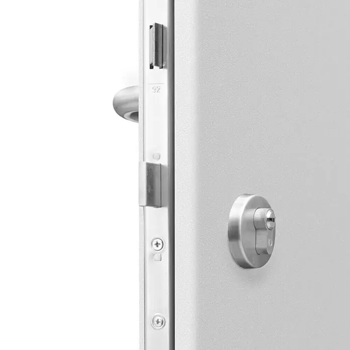 Splendoor Haustür Thermodoor SP50W - 110 x 210 cm, DIN Anschlag: Rechts, Weiß - Detailaufnahme