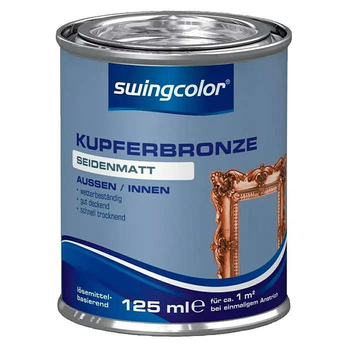 swingcolor Kupferbronze - Kupfer, 125 ml, Seidenmatt, Lösemittelbasiert - Vorderansicht