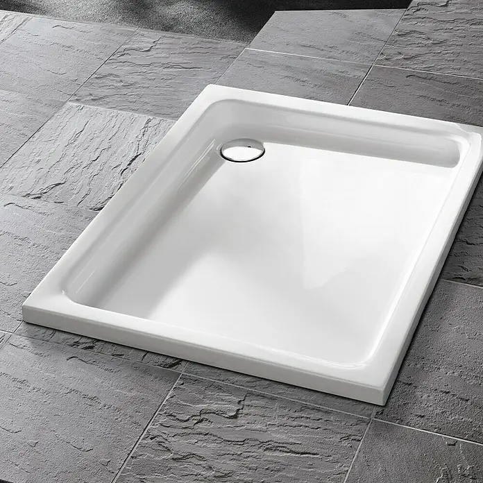 Camargue Duschwanne St. Laurent - L x B: 100 x 80 cm, Kunststoff, Weiß - Stimmungsaufnahme