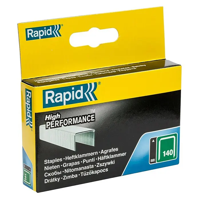 Rapid Flachdrahtklammern Typ 140 - Länge: 14 mm, Rückenbreite: 10,6 mm, 2.000 Stk. - Linke Seitenansicht