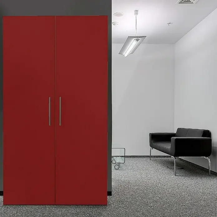 Respekta Schrankküche SKWRC - 104 cm, Mit Glaskeramikkochfeld, Rot - Stimmungsaufnahme