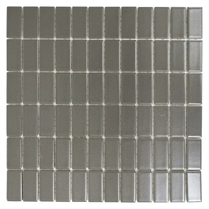 Mosaikfliese Uni ST 385 - 29,8 x 29,8 cm, Grau, Matt - Ansicht von oben