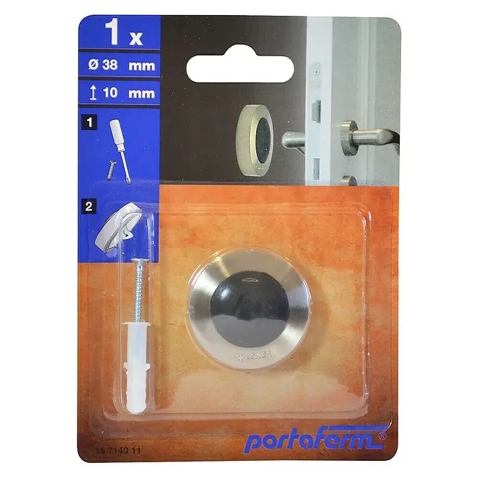 Portaferm Wanddeurstopper Toffi - Ø x h: 38 x 10 mm, Lijmen - Vooraanzicht