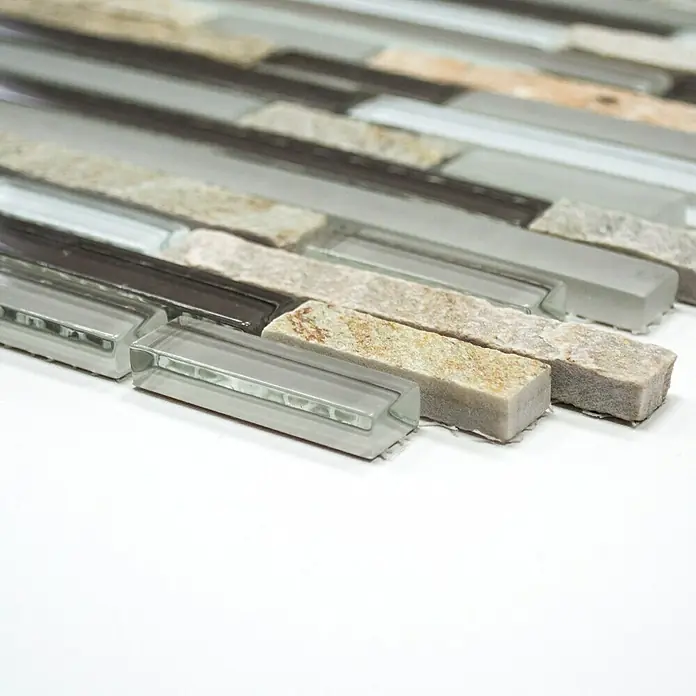 Mosaikfliese Verbund Crystal Mix XCM MV808 - 30 x 30 cm, Grau, Matt - Vorderansicht