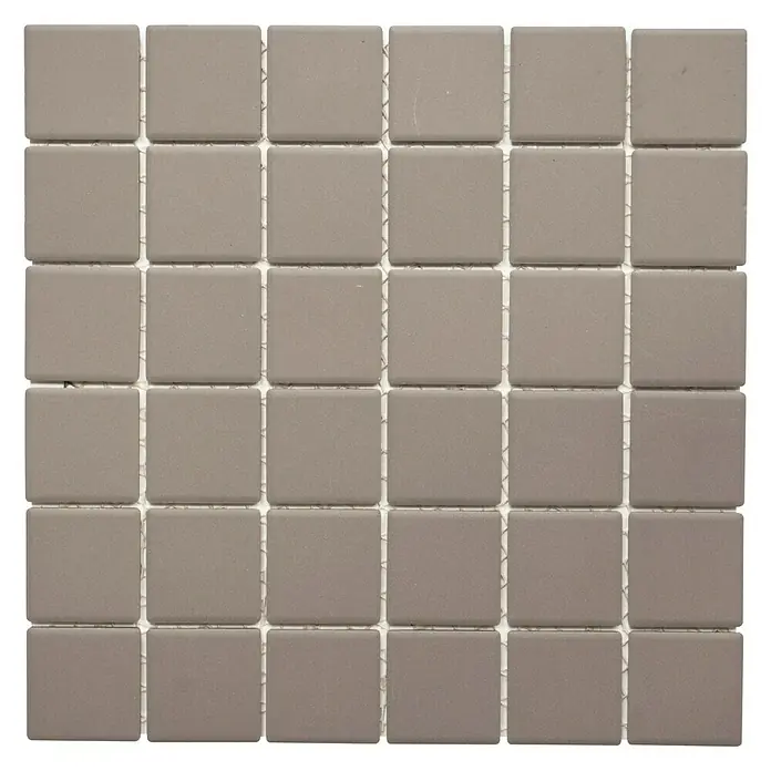 Mosaikfliese Quadrat Uni CU 233 - 29,8 x 29,8 cm, Grau, Matt - Ansicht von oben