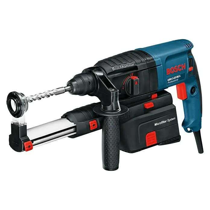 Bosch Professional Boorhamer GBH 2-23 REA - 710 W, Slagkracht enkele slag: 2,3 J, Aantal slagen: 0 /min - 4.400 /min - Zijaanzicht links