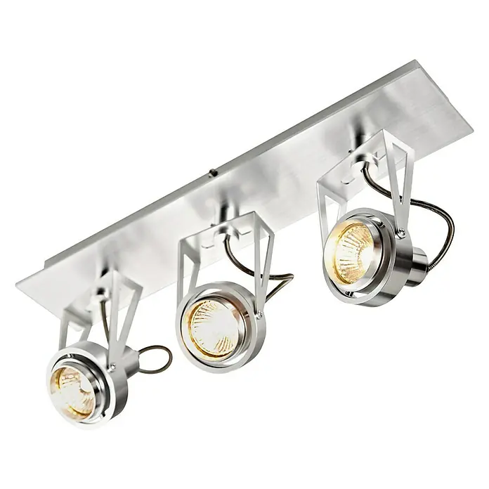 Voltolux Tech Foco para pared y techo - 150 W, L x An x Al: 45 x 8 x 17,5 cm, Plateado, GU10