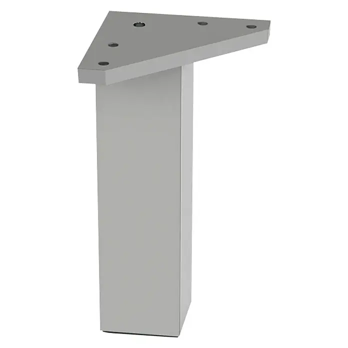 Komplet nožica za namještaj - 40 x 40 x 150 mm, Aluminij, Plastika, Nosivost: 150 kg, 4 kom - Pogled sprijeda