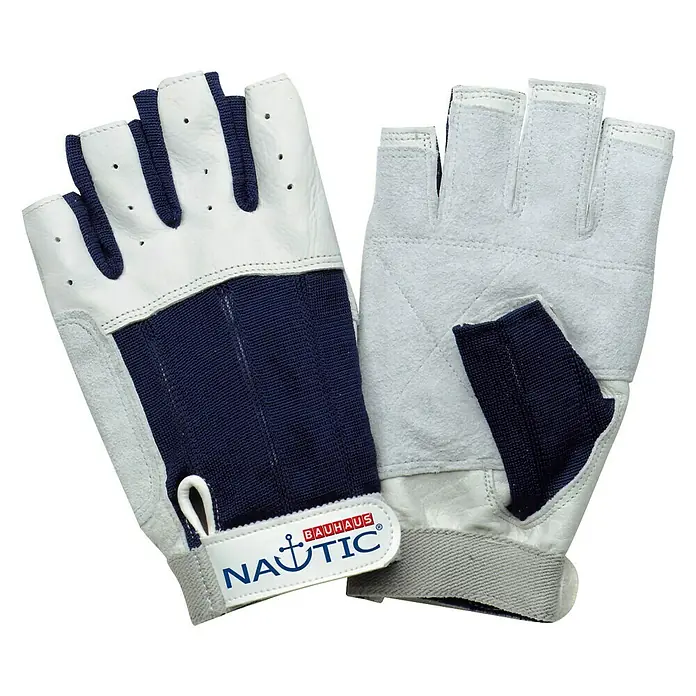 NAUTIC Segelhandschuhe - L, Leder, Kurze Finger
