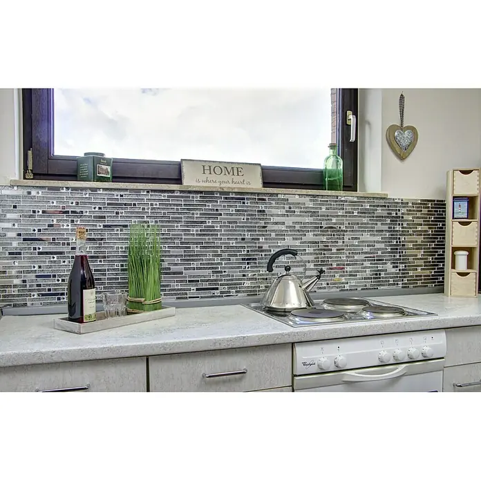 Mosaikfliese Crystal Mix XCM GV908 - 29,8 x 33,8 cm, Silber, Glänzend - Anwendungsbeispiel