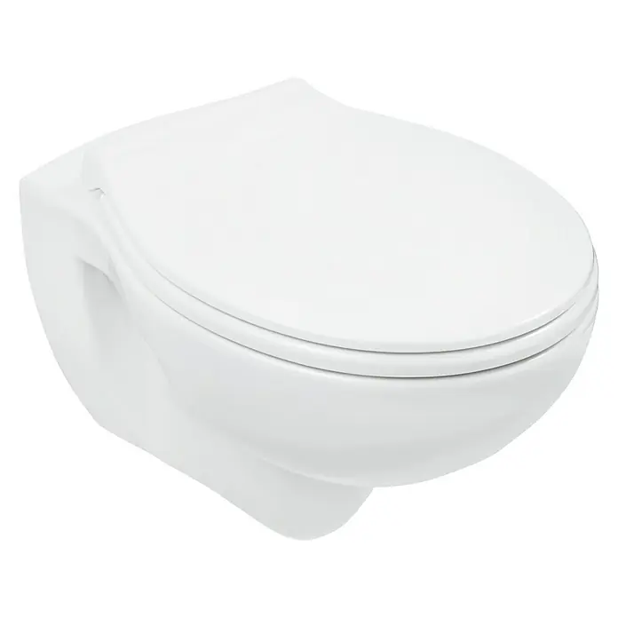 Wand-WC-Set AquaSu - Spülrandlos, Spülform: Tief, WC Abgang: Senkrecht, Weiß