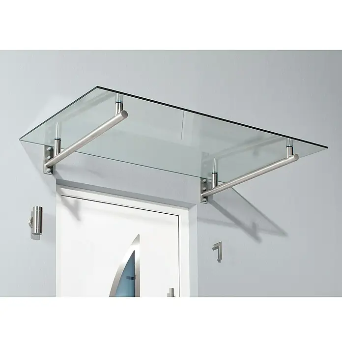 Gutta Pultvordach HD 160 - L x B x H: 160 x 100 x 19,5 cm, Farbe Träger: Edelstahl