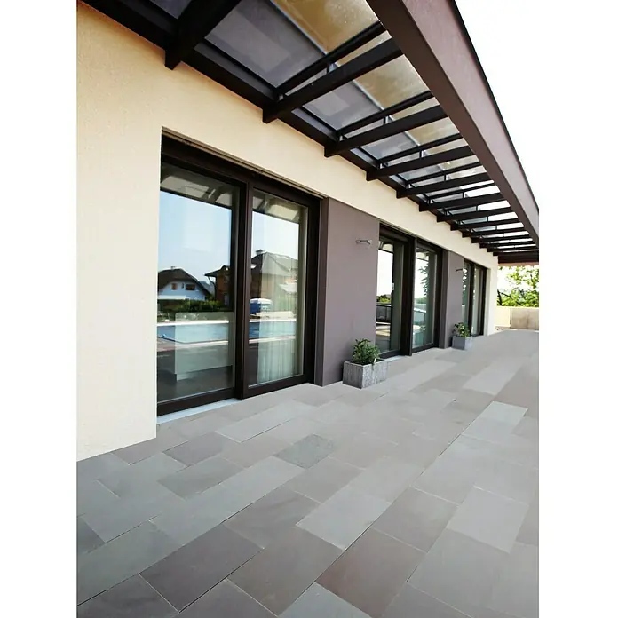 Bodenplatte - Sandstein, L x B x S: 60 x 40 x 2,5 cm, Grau