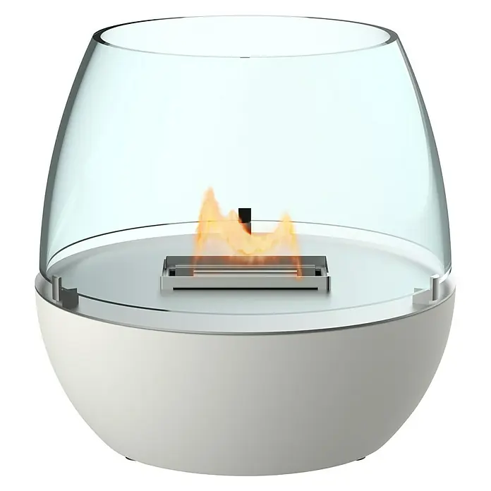 Tenderflame Tischfeuer Tulpe 18 - Ø x H: 180 x 180 mm, Füllmenge: 0,3 l, Weiß - Ansicht von oben