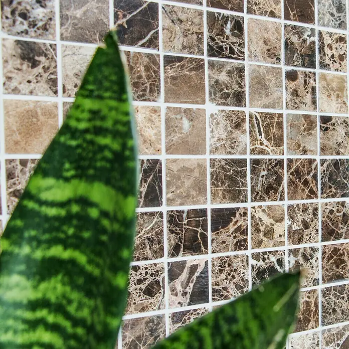 Mosaikfliese Quadrat MOS 32/2909 - 30,5 x 30,5 cm, Braun, Matt - Detailaufnahme