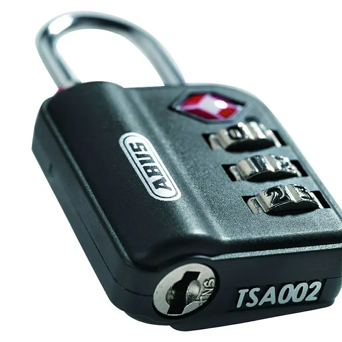 Abus Vorhängezahlenschloss 147 TSA - L x B x H: 14 x 33 x 60 mm, Zahlenschloss mechanisch - Ansicht von unten
