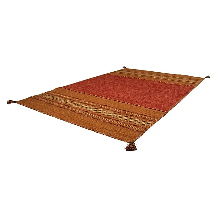 Kayoom Teppich Native - Terra, L x B: 290 x 200 cm, 100% Baumwolle - Ansicht von oben