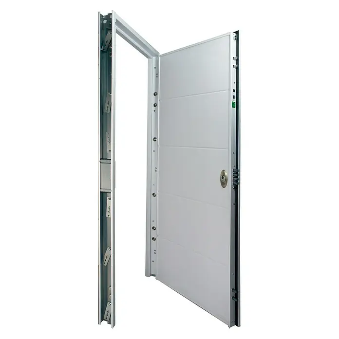 SegureStil Puerta de entrada Acorazada VH500 Serie V Exterior - 90 x 206 cm, Izquierda, Blanco lacado