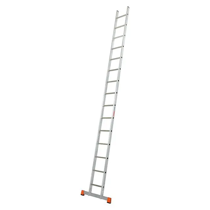 Krause Monto Sprossen-Anlegeleiter Sibilo - 15 Sprossen, Arbeitshöhe: 5,5 m, Aluminium - Linke Seitenansicht