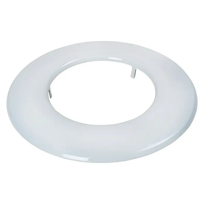 Ofenrohrrosette - Durchmesser: 120 mm, Emailliert, Weiß - Vorderansicht