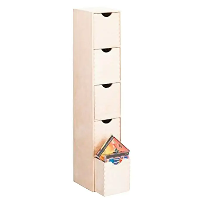 Zeller Present Cajonera con 5 cajones - L x An x Al: 21 x 16 x 86 cm