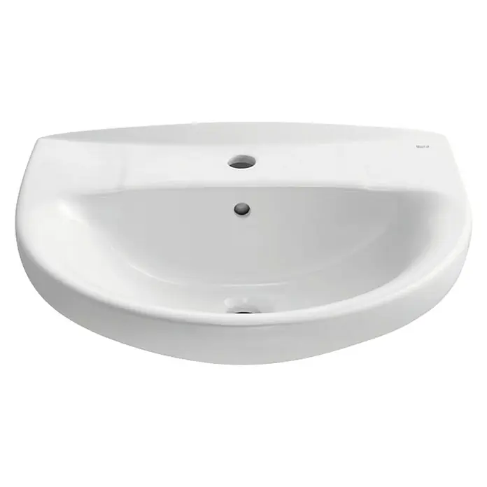 Roca Mitos Lavabo - 56 x 46 cm, Orificios para grifo: Medio, Con desbordamiento, Blanco