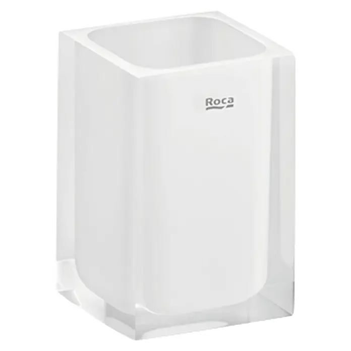 Roca Ice Vaso de encimera - Poliresina, Blanco