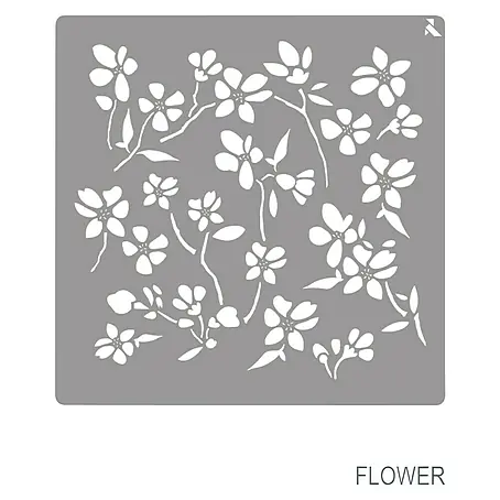 La Pajarita  Plantilla decorativa Stencil Flor