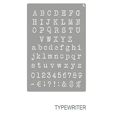 La Pajarita  Plantilla decorativa Stencil Typewriter