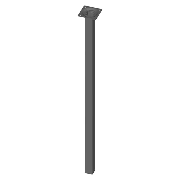 Element System Pata de tubo de acero cuadrangular - L x An x Al: 25 x 25 x 600 mm, Negro