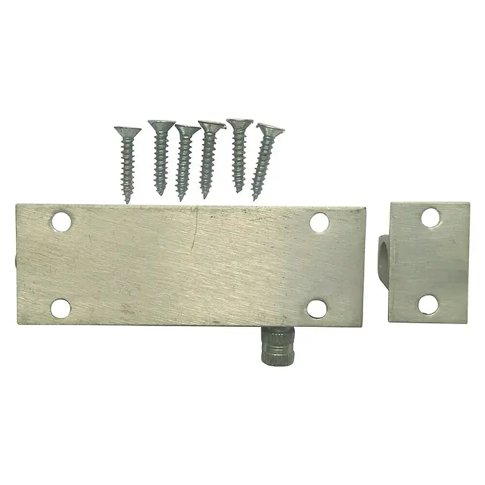 Cerrojo - Largo: 100 mm, Aluminio, Plateado