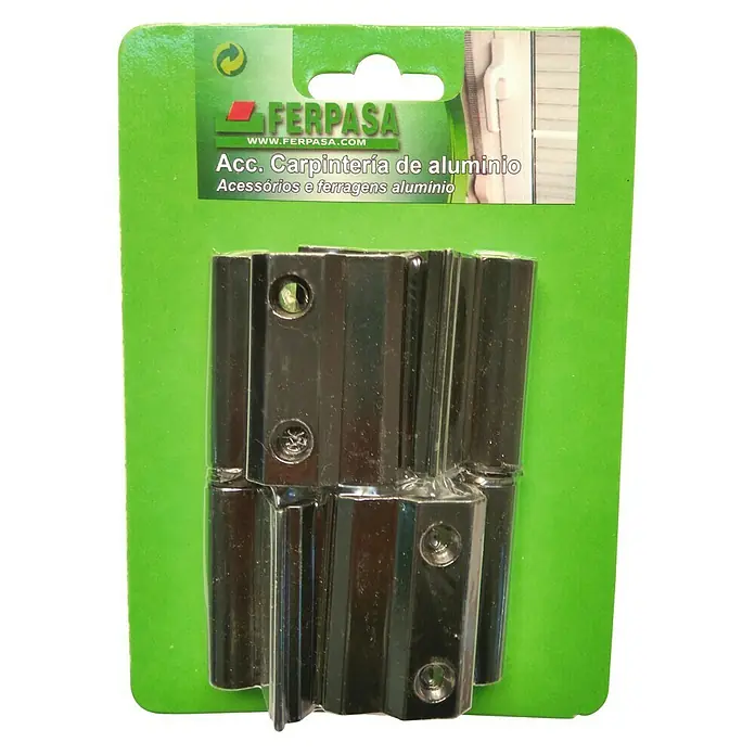 Bisagra 40-20 - 10 x 5,5 x 2,5 cm, Negro, 2 uds.