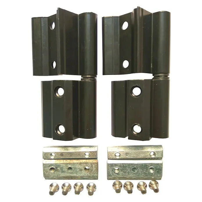 Bisagra 40-20 - 10 x 5,5 x 2,5 cm, Negro, 2 uds.
