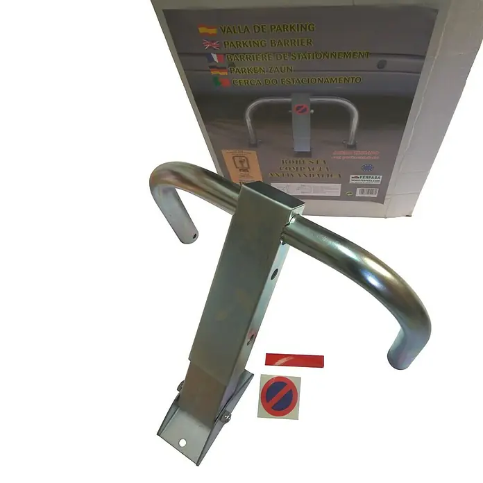 Barrera de seguridad para el parking 5108 - An x Al: 50 x 33 cm, Acero, Zincado