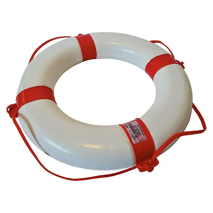 Salvavidas - Blanco/Rojo, Diámetro exterior: 60 cm, Diámetro interior: 35 cm