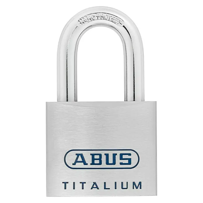 Abus Titalium Vorhängeschloss 96TI - B x H: 50 x 92 mm, Bügelstärke: 9,5 mm, Material Bügel: Spezialstahl - Vorderansicht