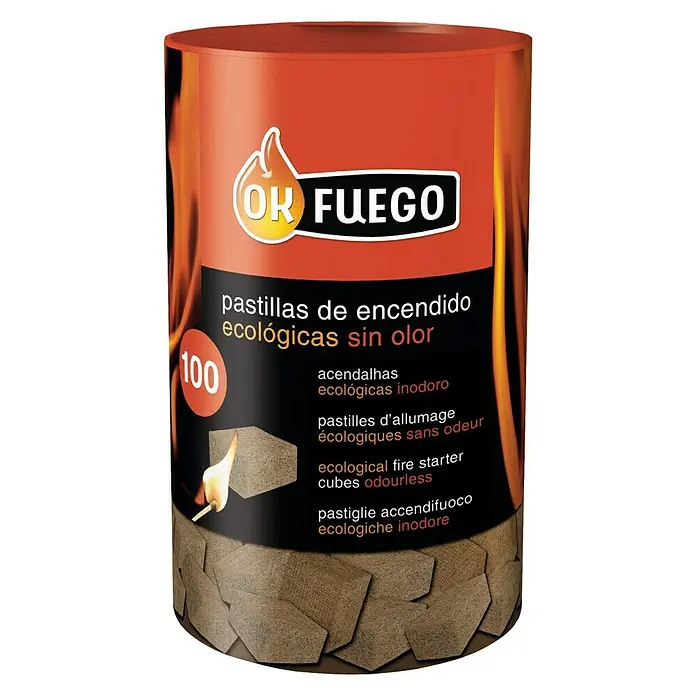 Ok Fuego Pastillas de encendido ecológicas - 100 ud.