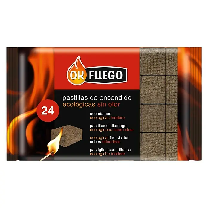 Ok Fuego Pastillas de encendido ecológicas - 24 ud.