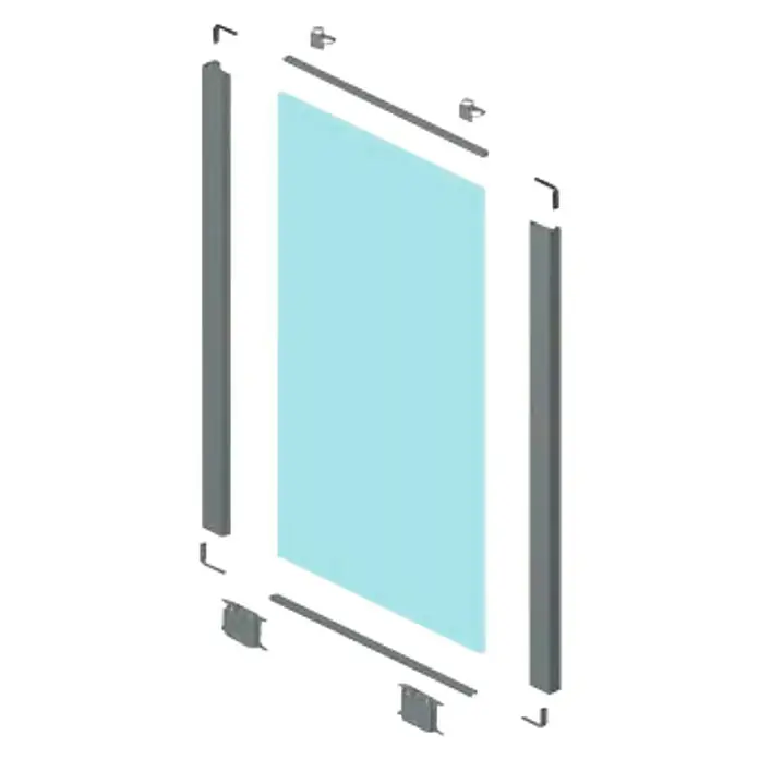 Herraje para puerta corredera de armario GSO-GI70 - Largo: 300 cm, Plateado