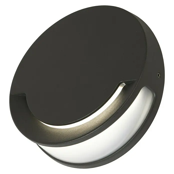 Lutec Aplique exterior LED Sandwy - 9 W, 7 x 18,6 x 18,6 cm, Antracita/Blanco, Opal, IP44